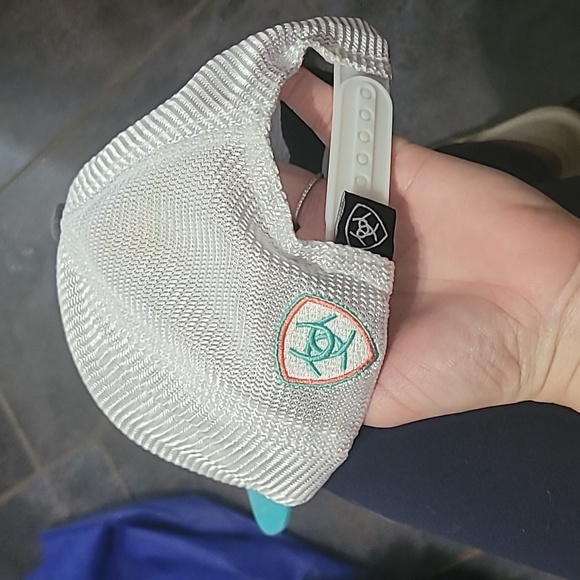 Ariat Snapback Trucker Hat Aztec Embroidered Logo Mesh Adjustable Turquoise Osfa - Picture 5 of 7